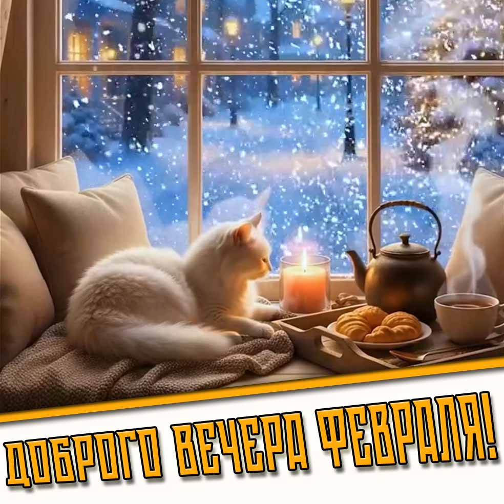 Картинка доброго вечера февраля