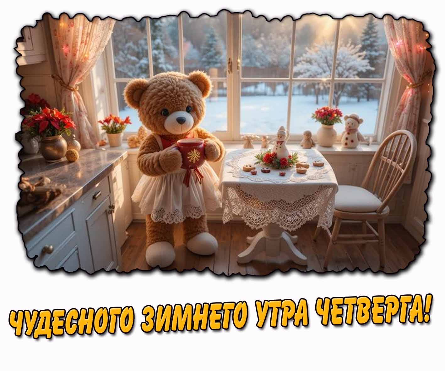 Картинка чудесного зимнего утра четверга