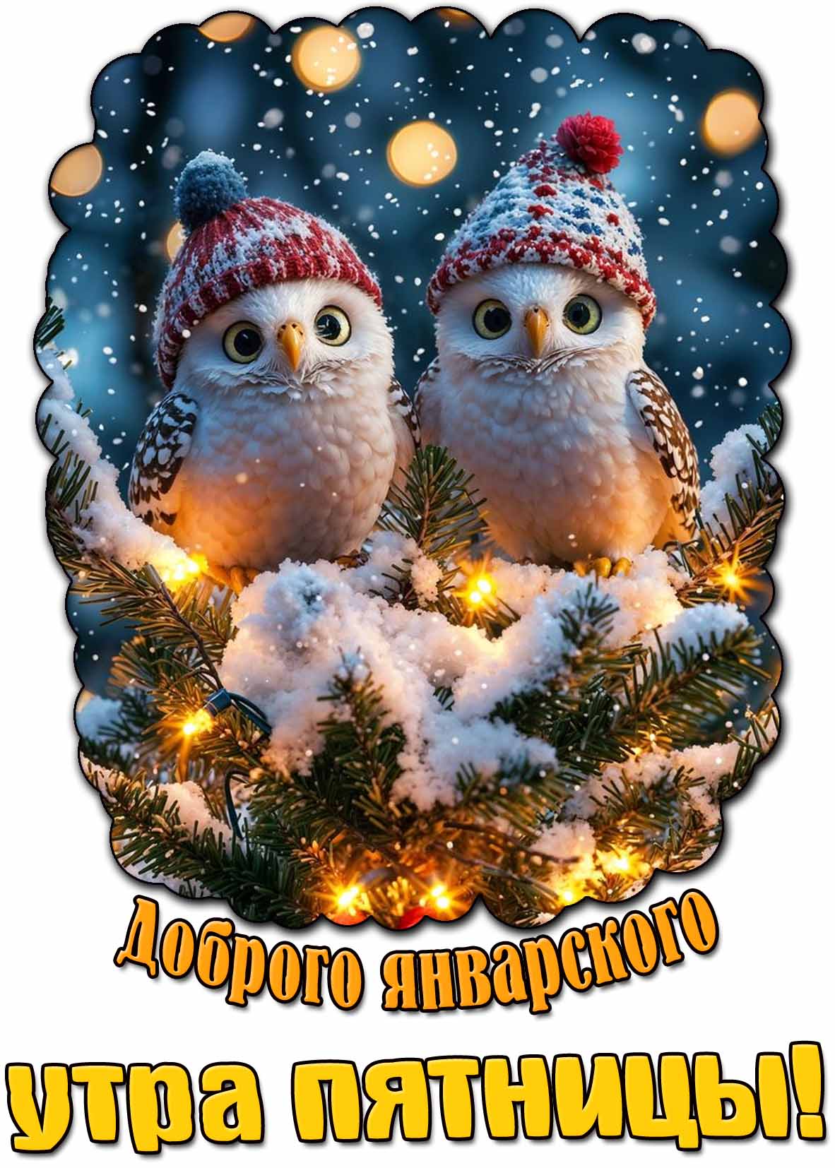 Красивая картинка доброго январского утра пятницы