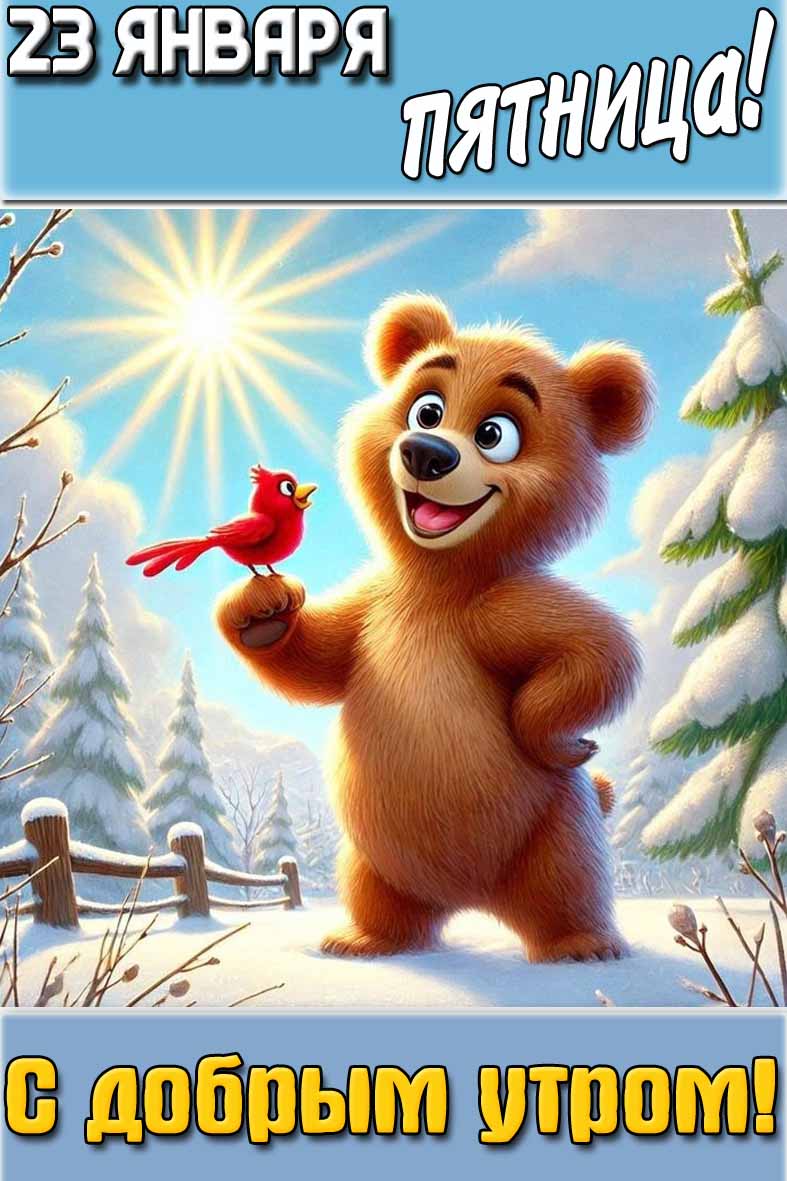 Картинка "23 января пятница! С добрым утром!"