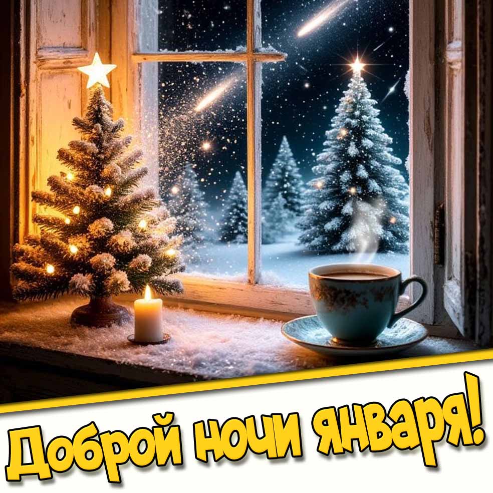 Красивая картинка доброй ночи января