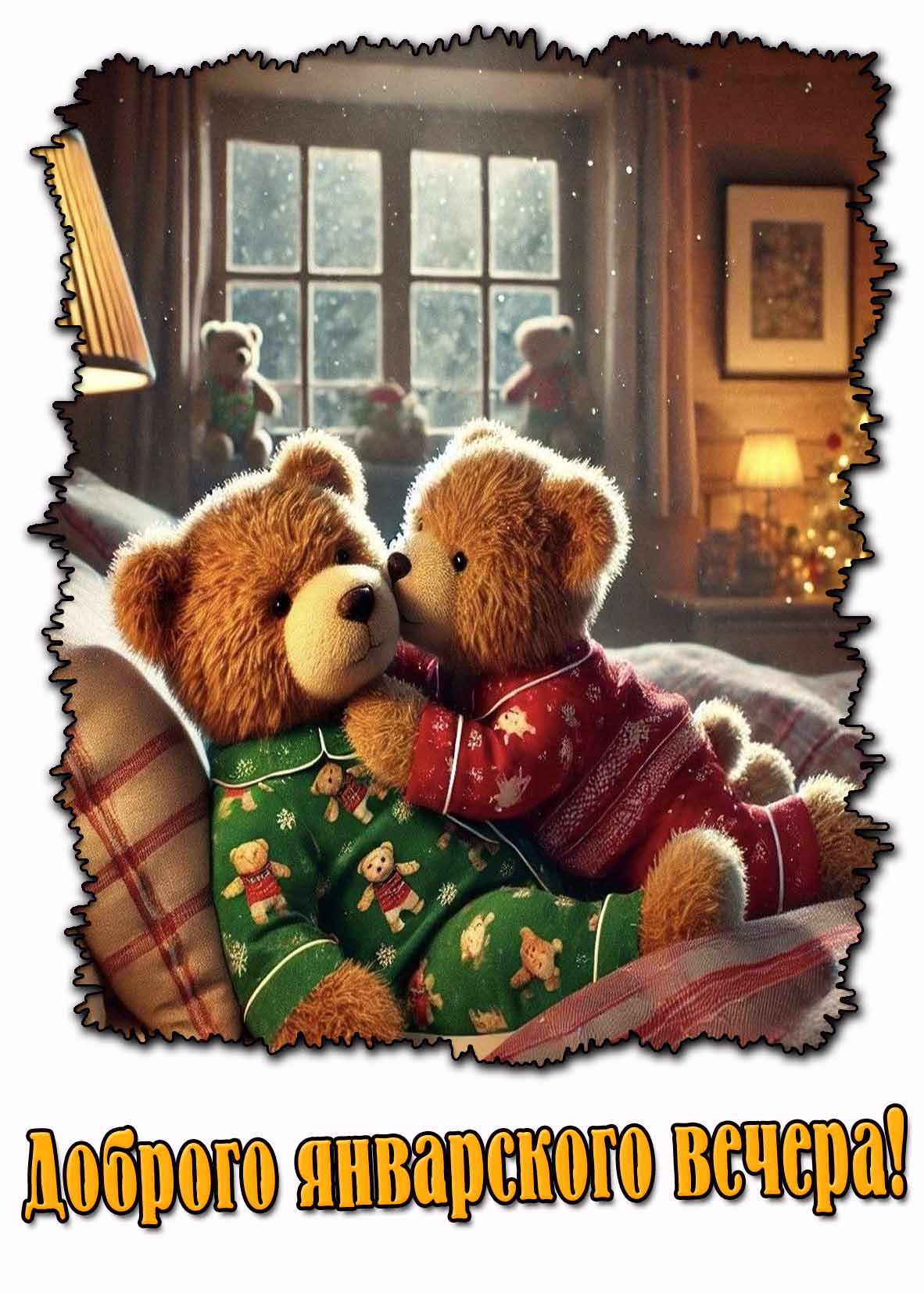 Романтическая картинка доброго январского вечера
