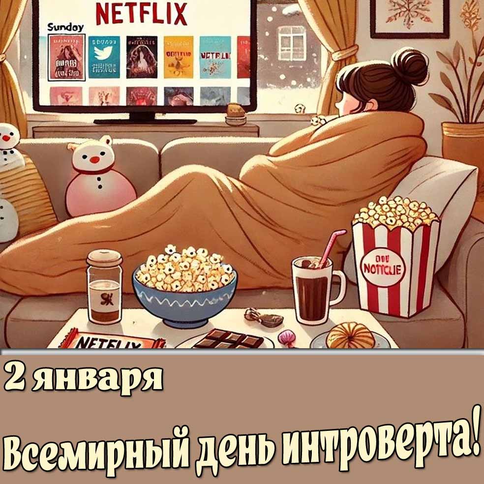 Всемирный день интроверта! - открытка на 2 января