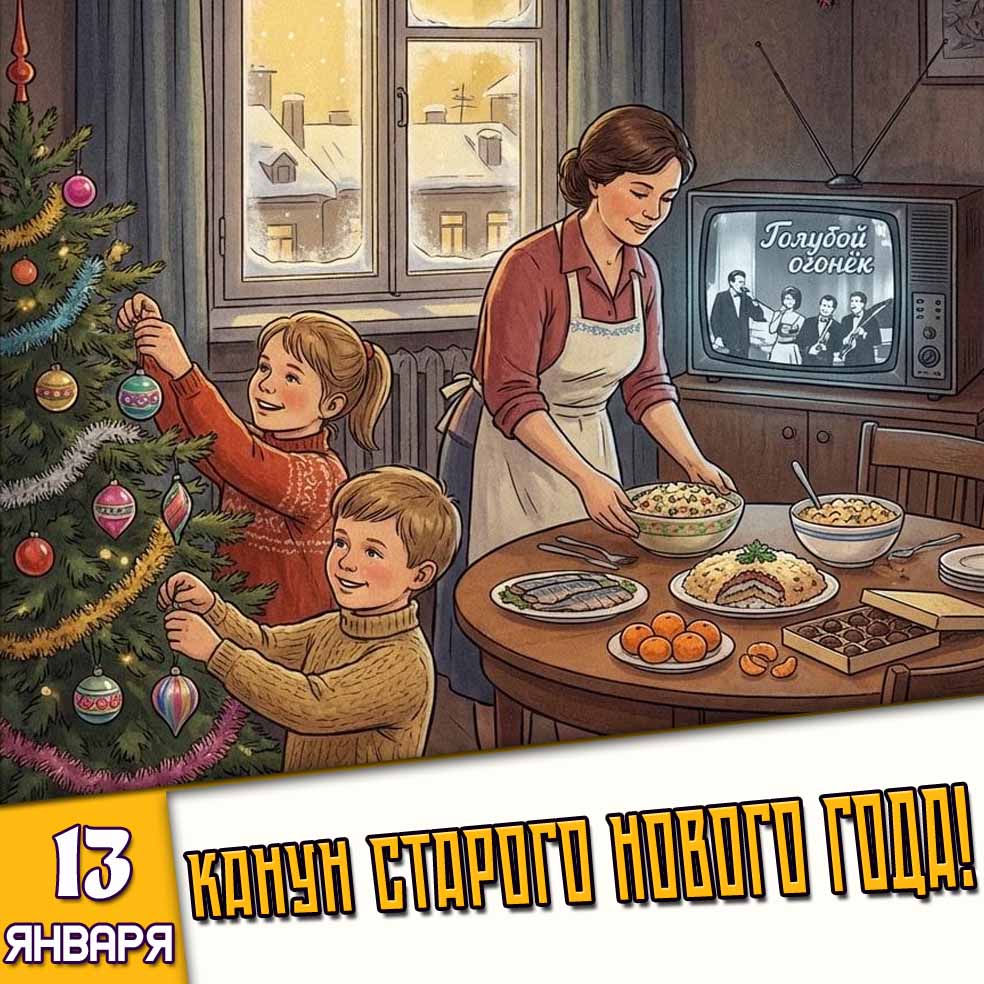 Картинка 13 января - канун Старого Нового года!