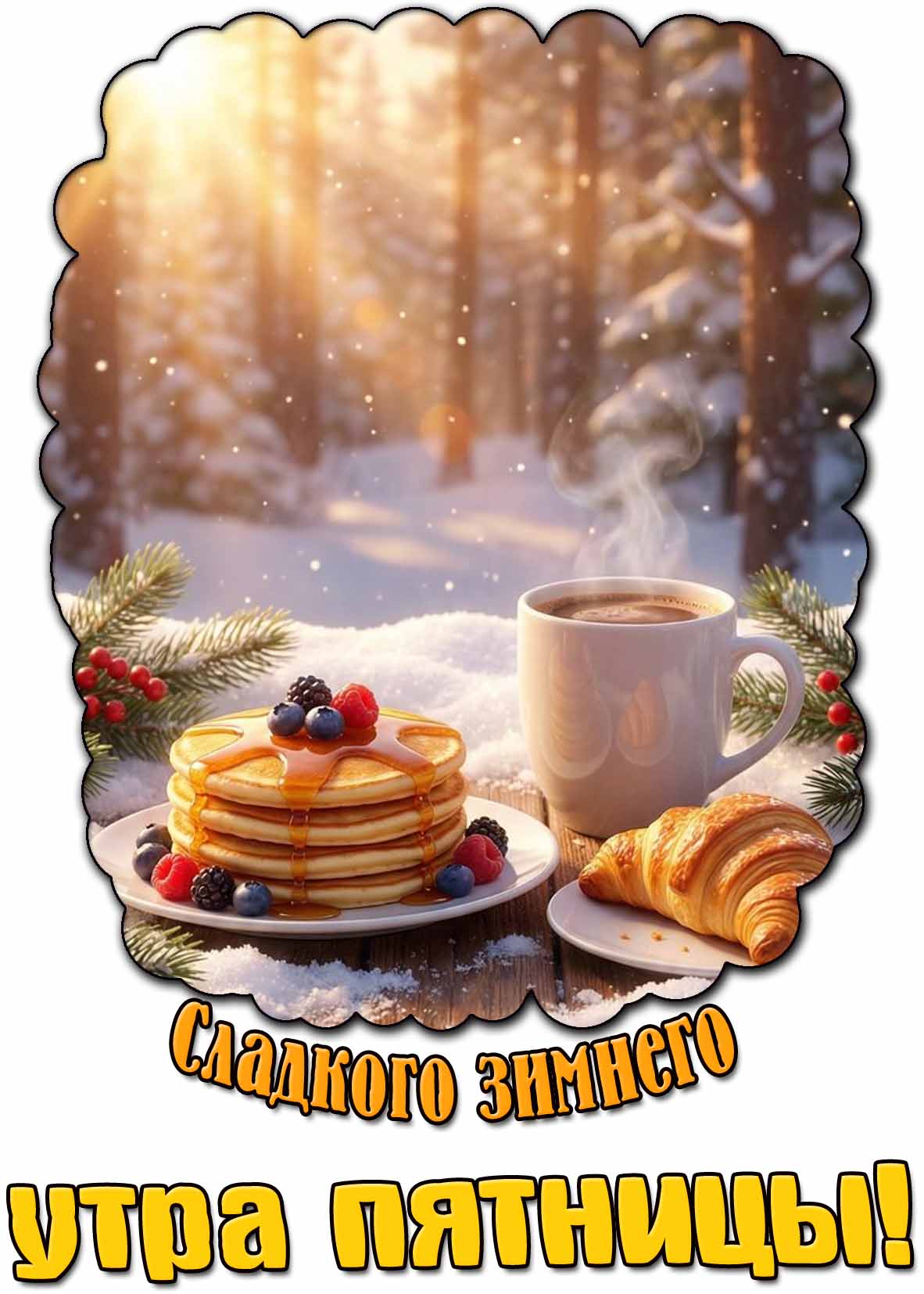 Картинка сладкого зимнего утра пятницы