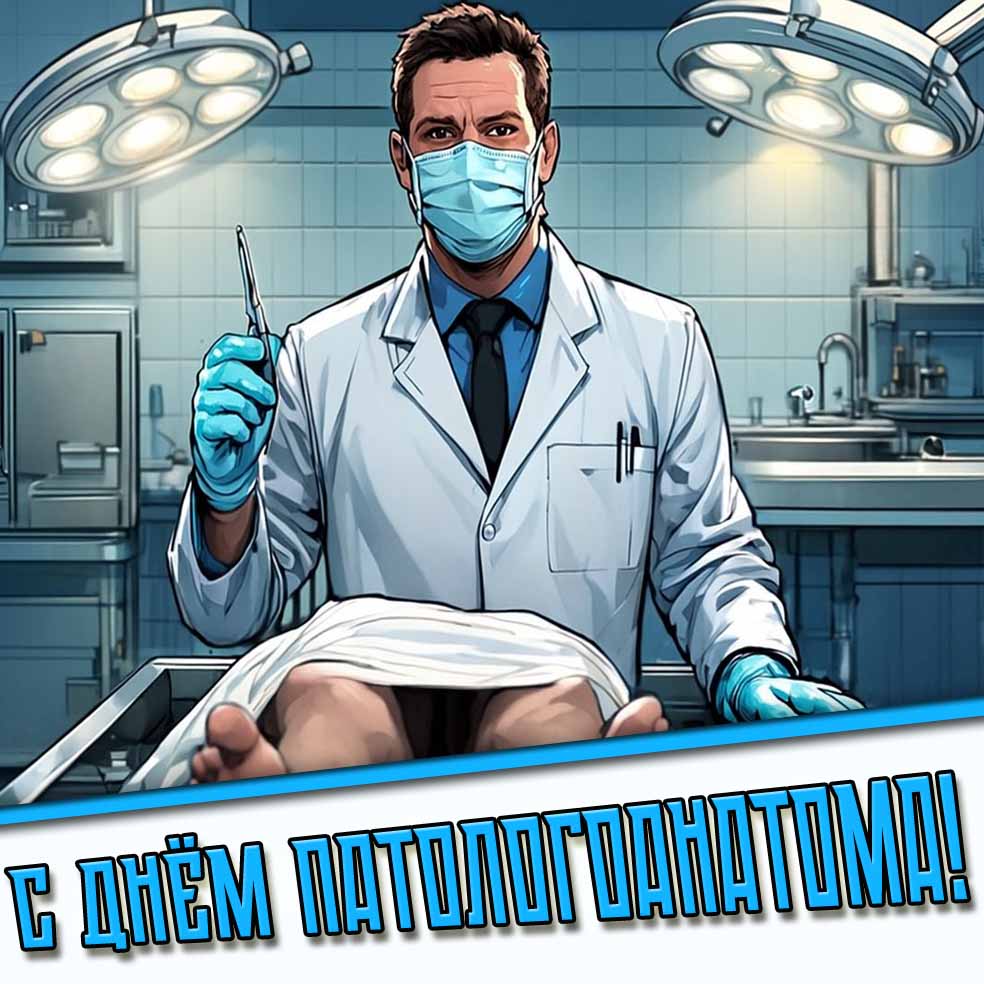 С днём патологоанатома! - красивая открытка