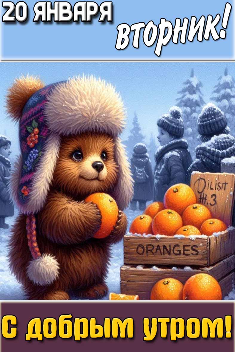 Картинка "20 января вторник! С добрым утром!"