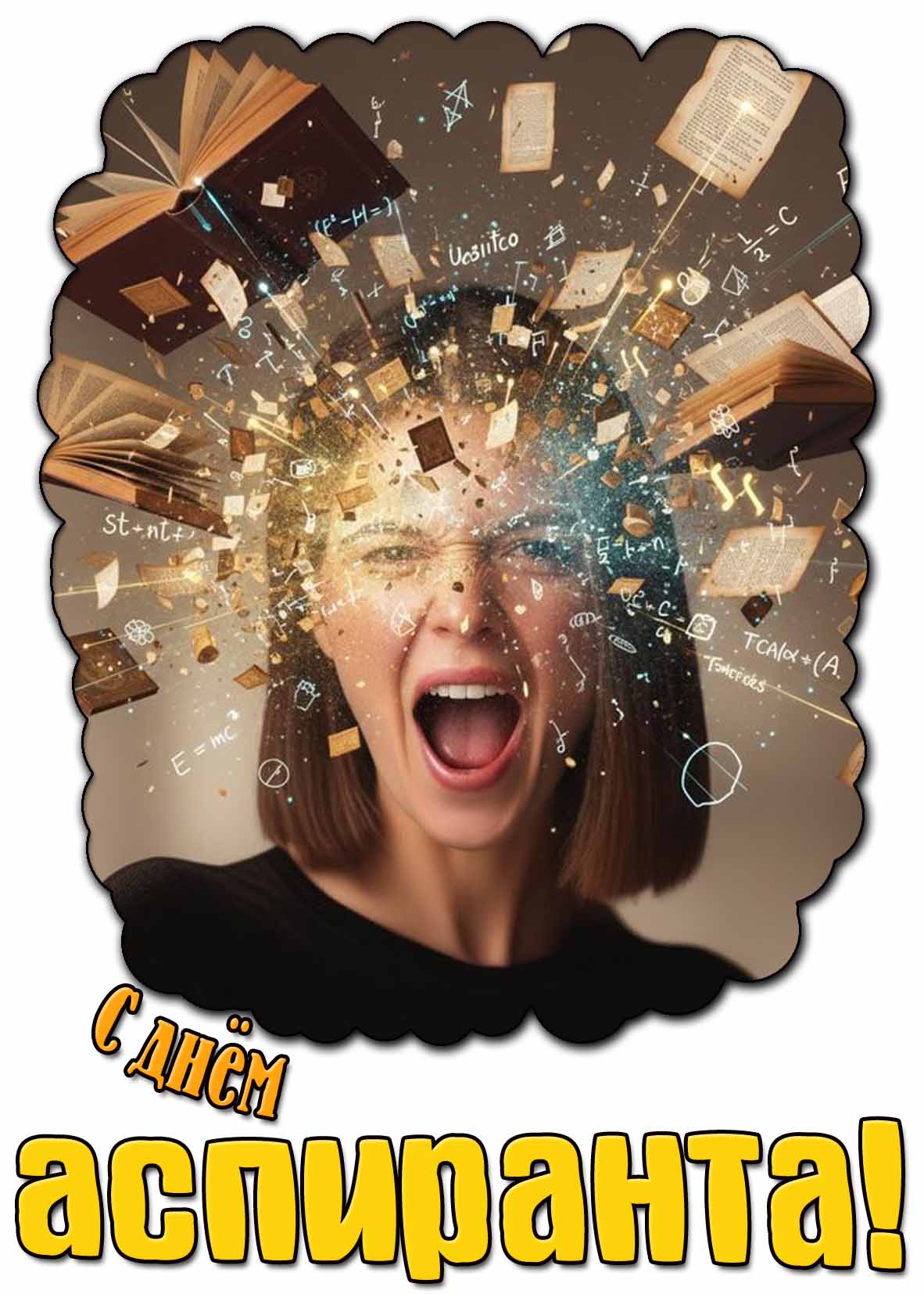 Прикольная открытка с днём аспиранта
