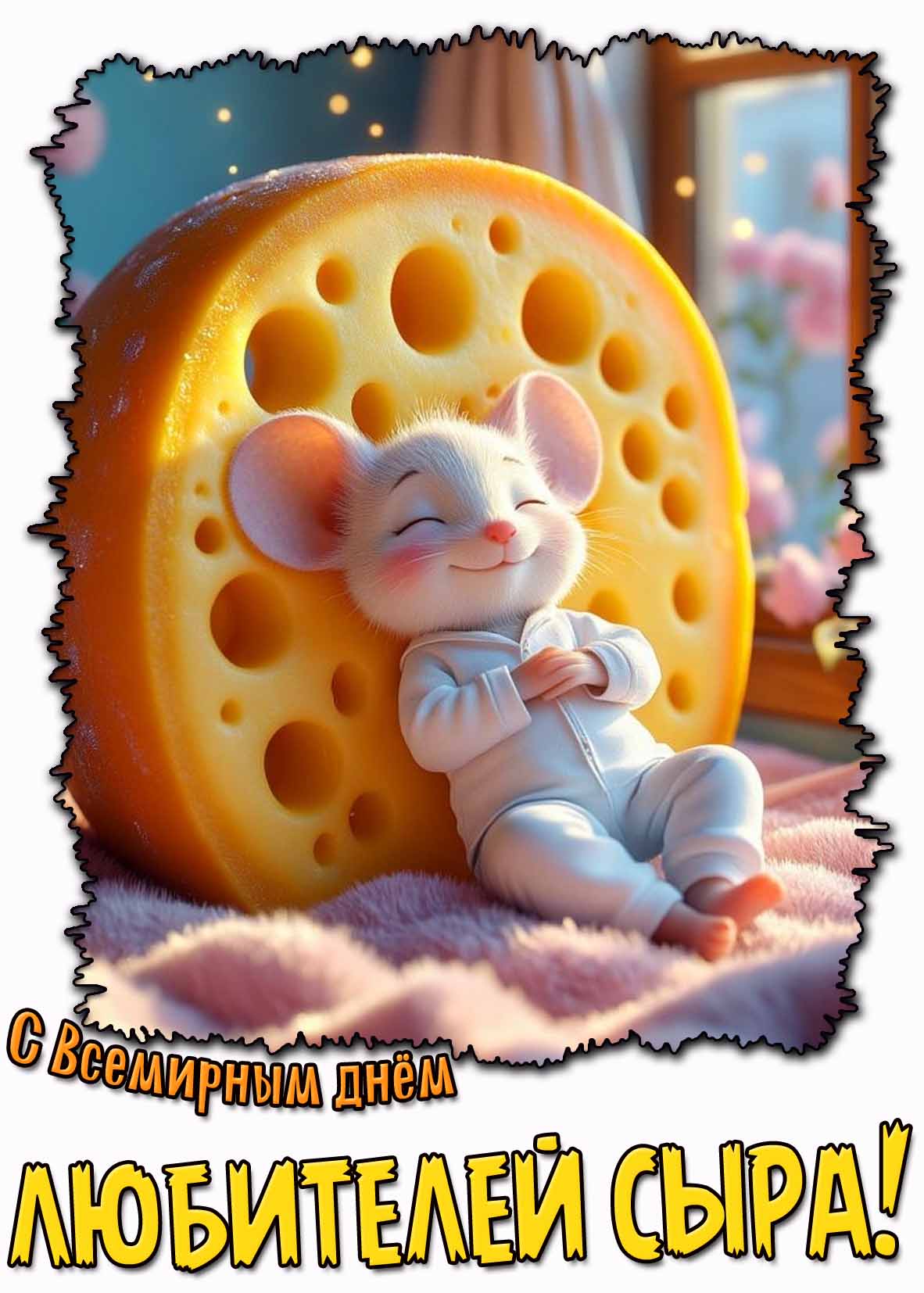 Картинка с Всемирным днём любителей сыра