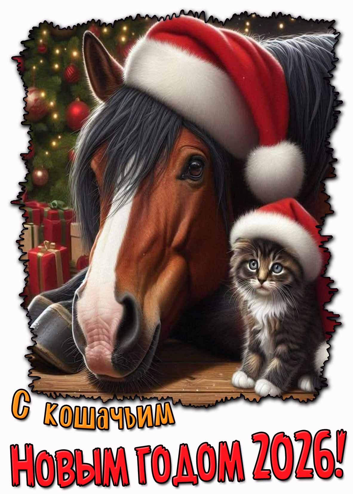 Картинка с кошачьим новым годом 2026