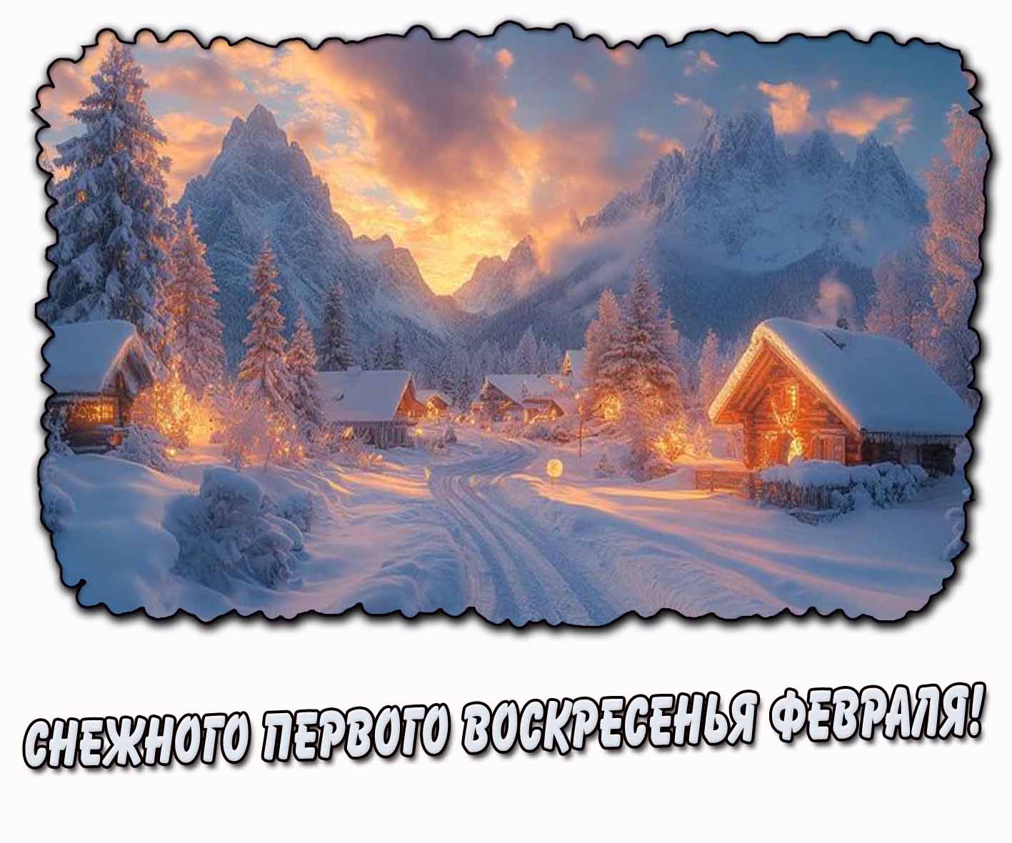 Картинка снежного первого воскресенья февраля