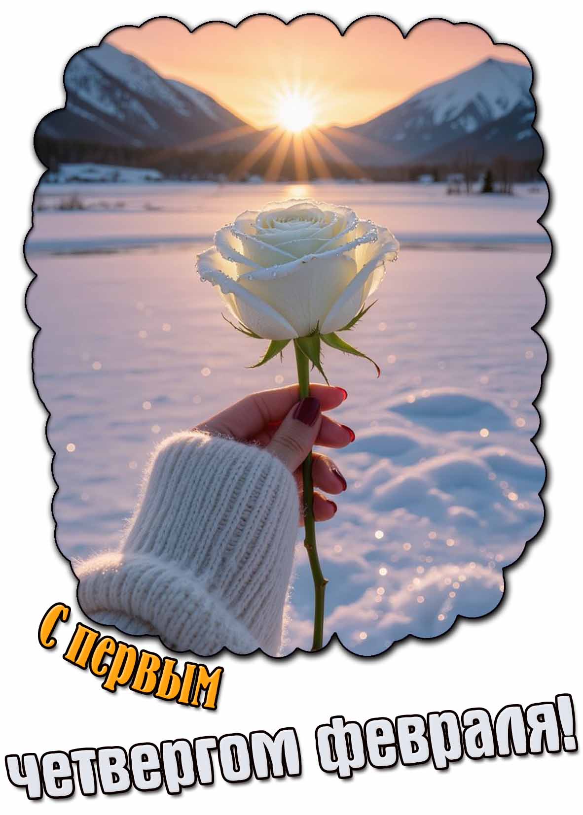 Красивая открытка с первым четвергом февраля