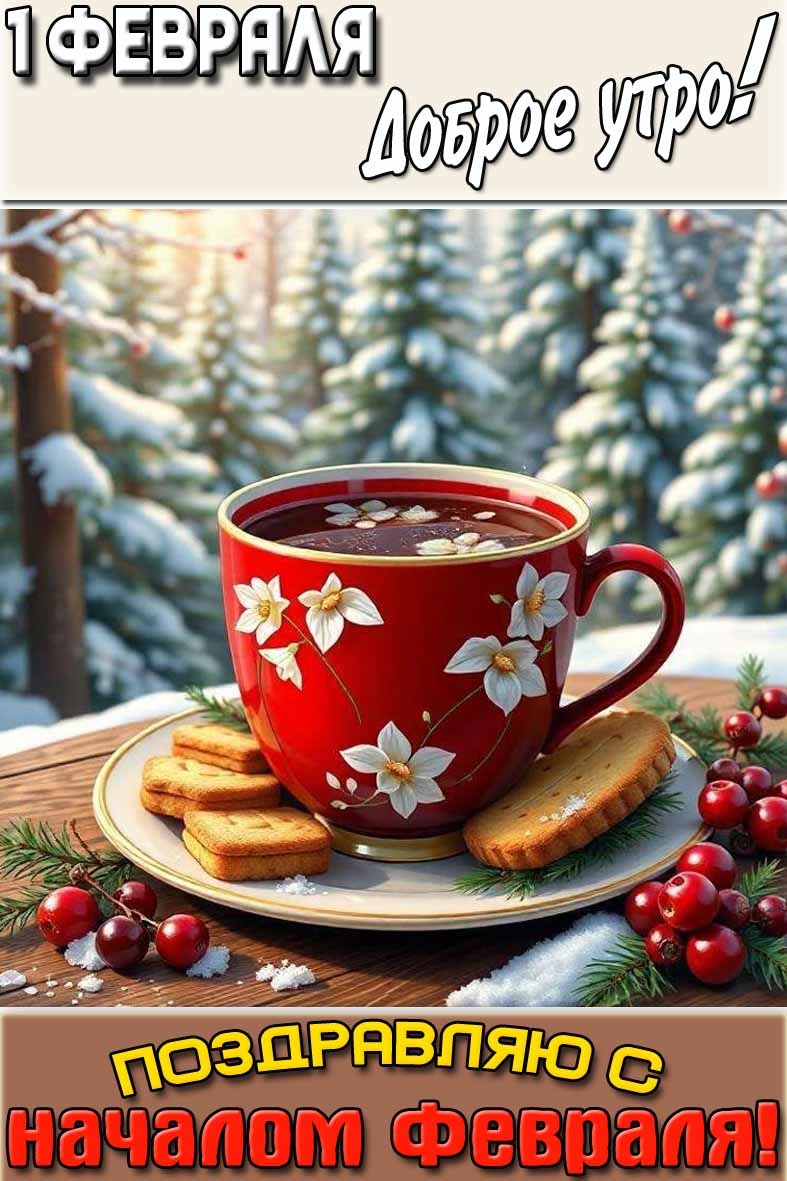 Картинка "1 февраля доброе утро! Поздравляю с началом Февраля!"