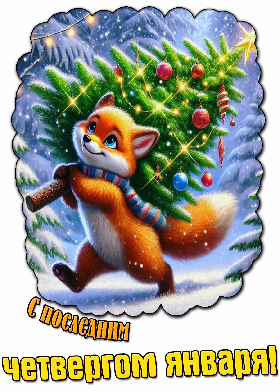 Красивая открытка с последним четвергом января