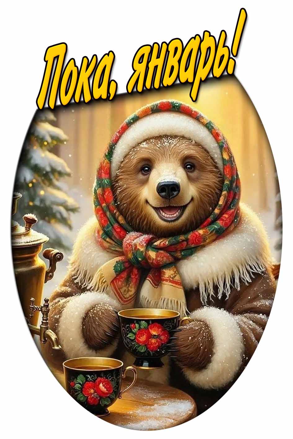 Прикольная картинка "Пока, январь!"