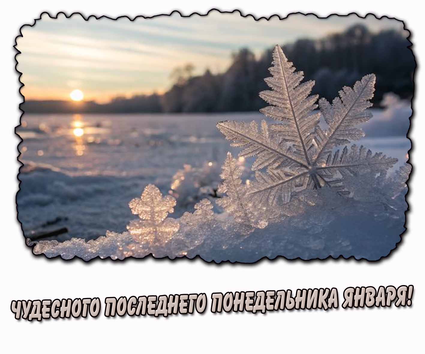 Открытка чудесного последнего понедельника января