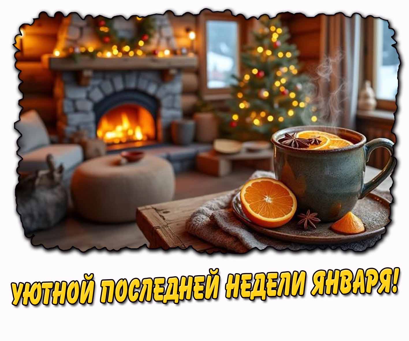 Уютной последней недели января! - открытка