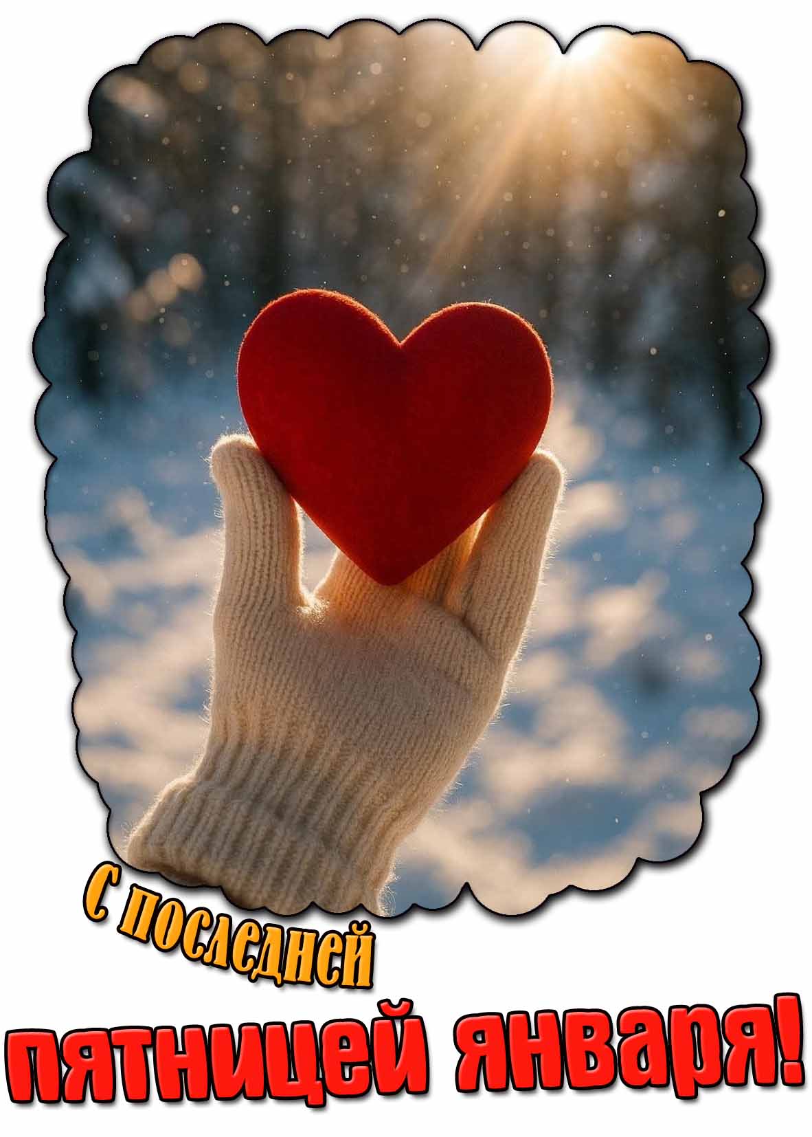 Открытка с последней пятницей января