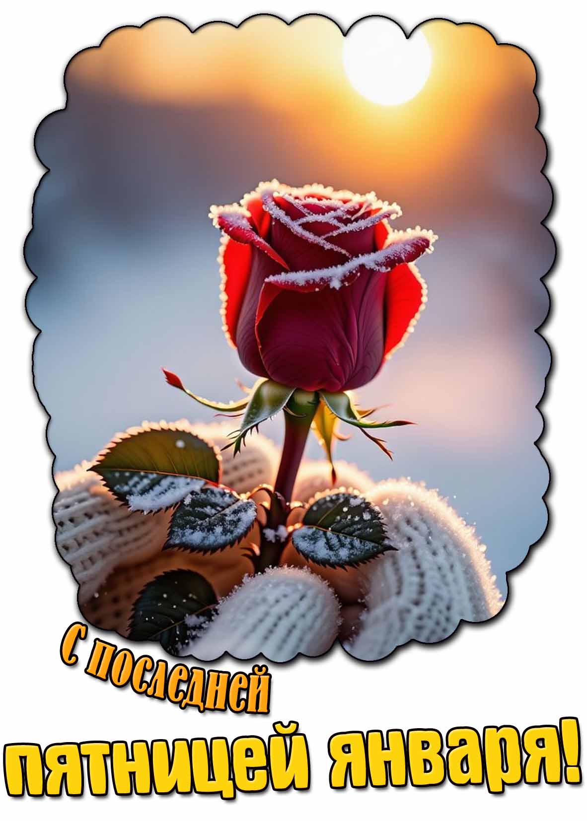 Красивая открытка с последней пятницей января