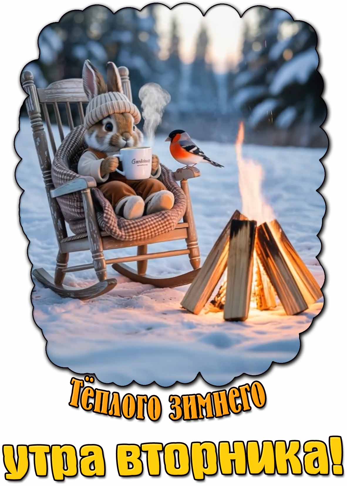 Картинка тёплого зимнего утра вторника