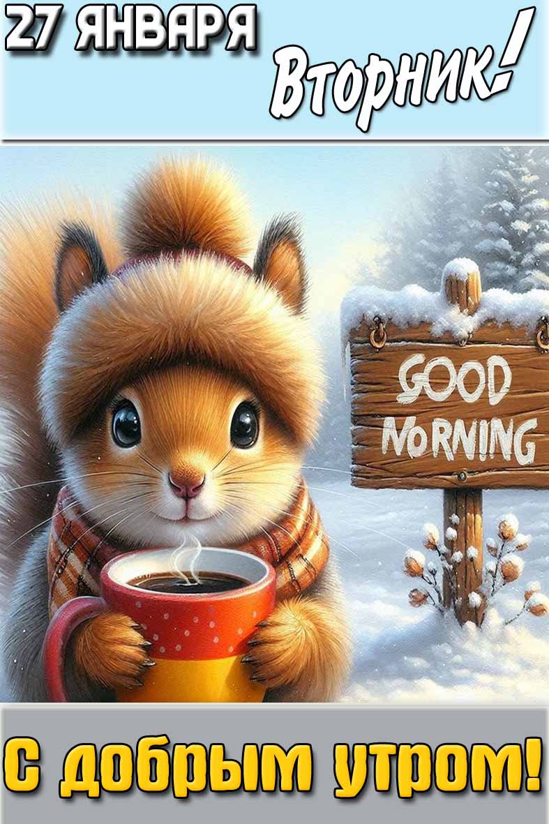 Картинка "27 января вторник! С добрым утром!"