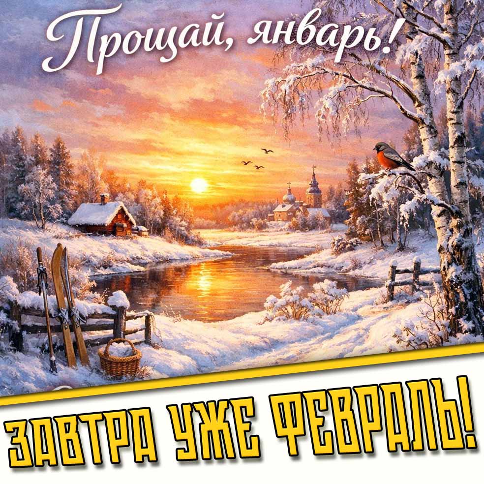 Картинка "Прощай, январь! Завтра уже февраль!"