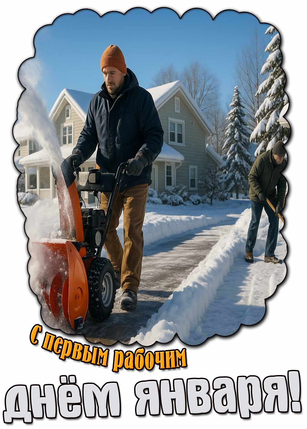 Картинка с первым рабочим днём января