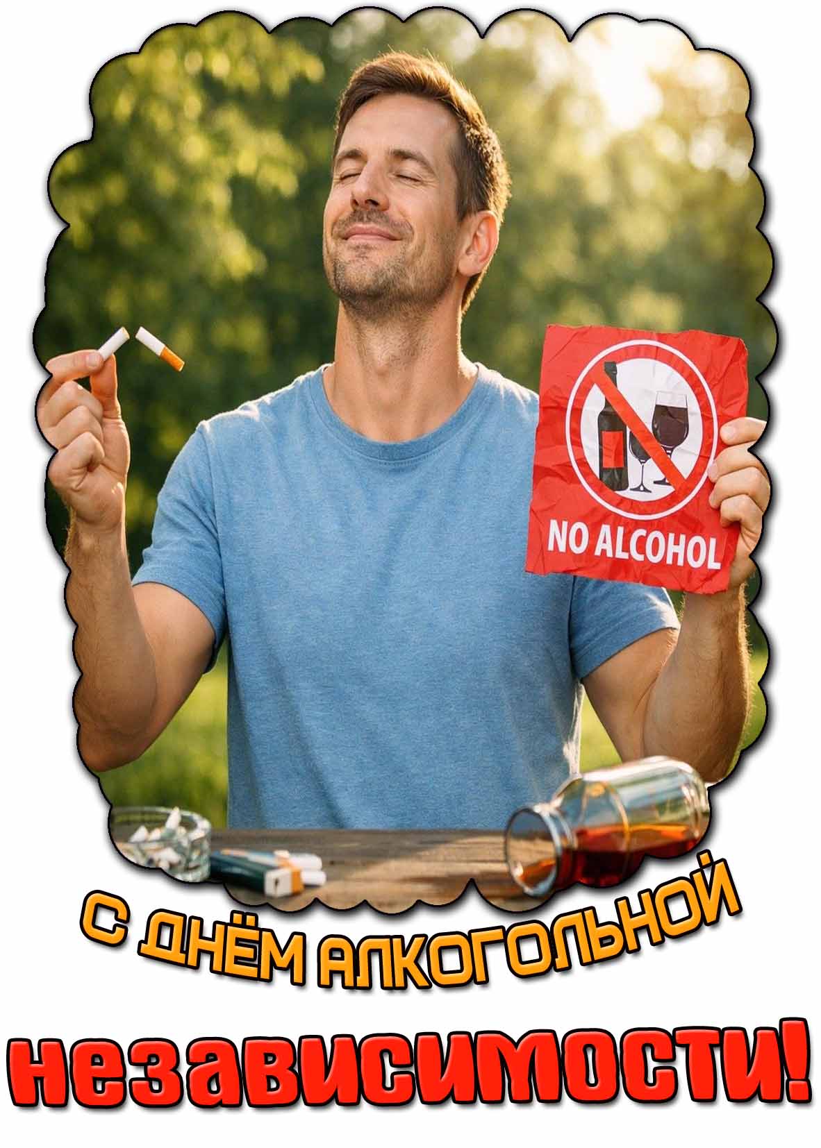 С днём алкогольной независимости! - красивая открытка