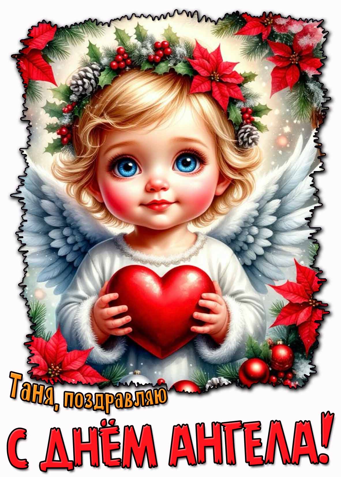 Открытка "Таня, поздравляю с днём ангела!"