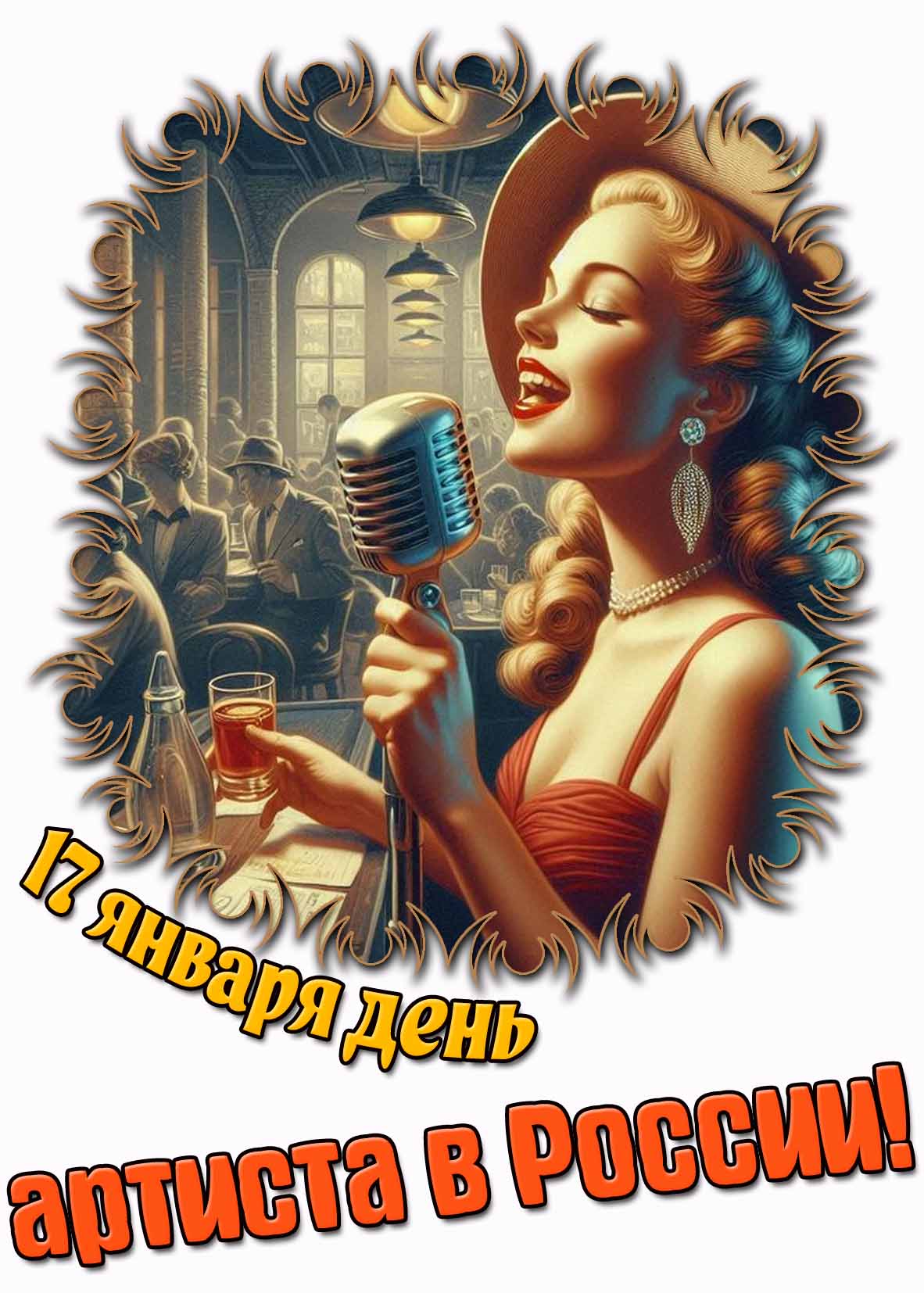 Прикольная картинка на день артиста в России - 17 января
