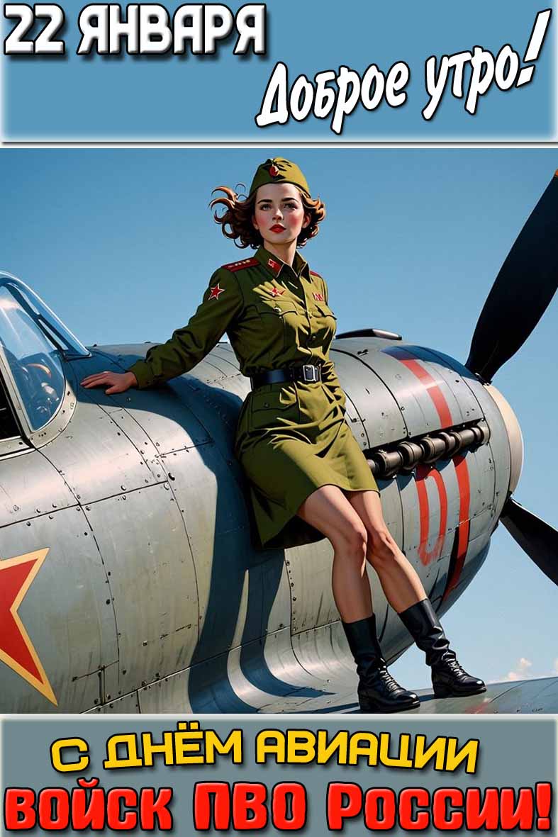 Картинка "22 января доброе утро! С днём авиации войск ПВО России!"