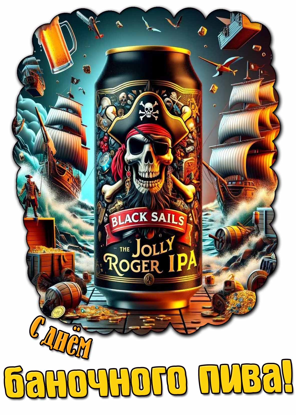 Прикольная картинка с днём баночного пива