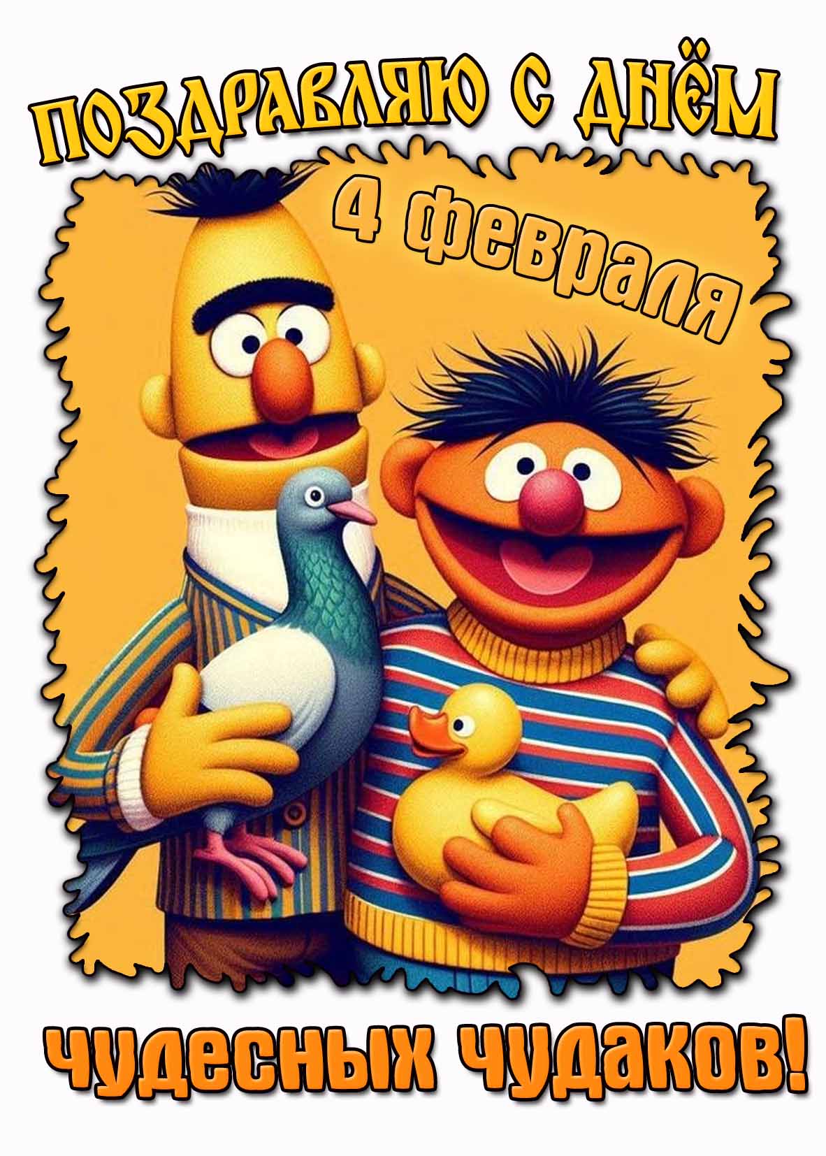 Картинка "Поздравляю с днём чудесных чудаков!"