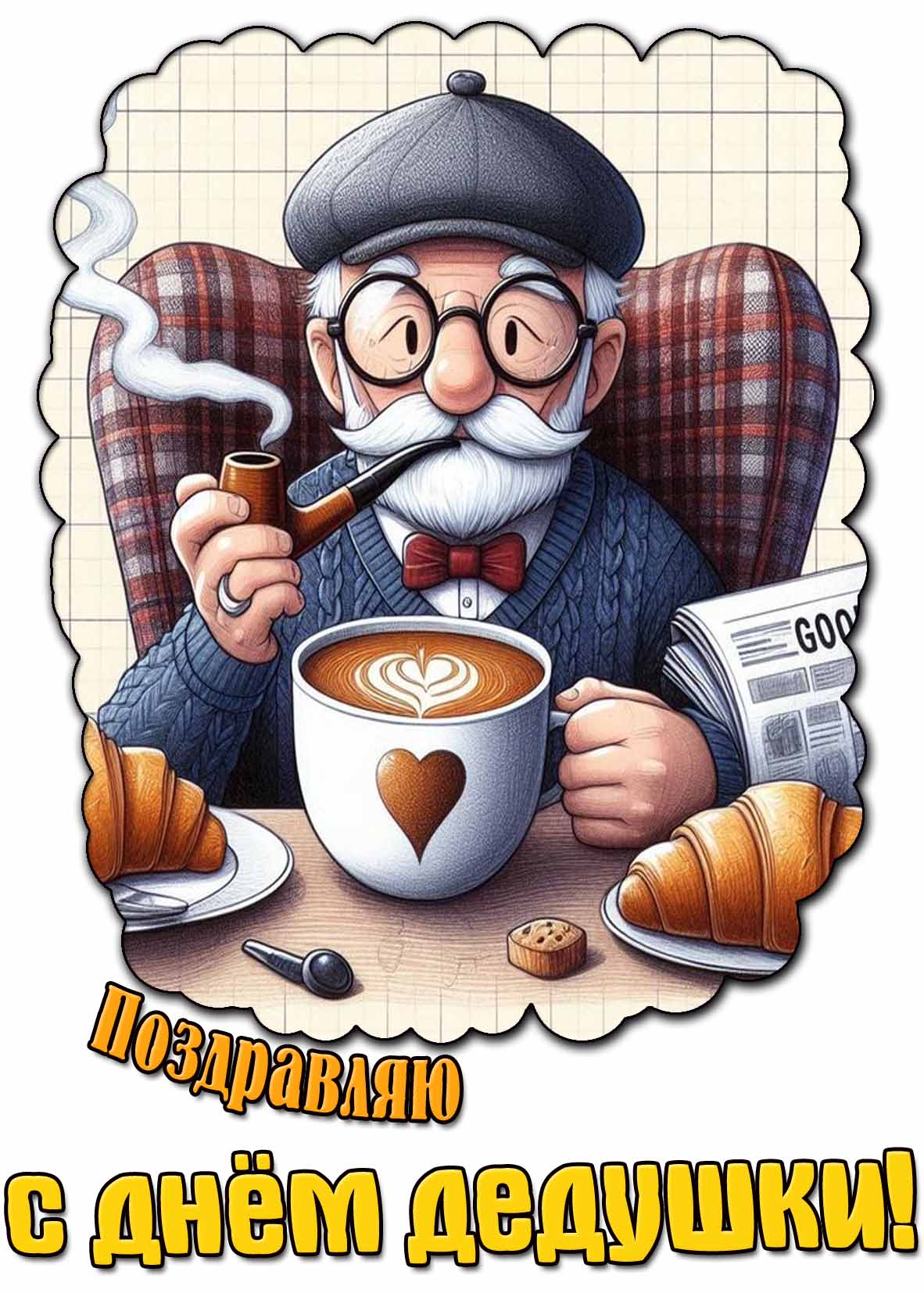 Картинка "Поздравляю с днём дедушки!"