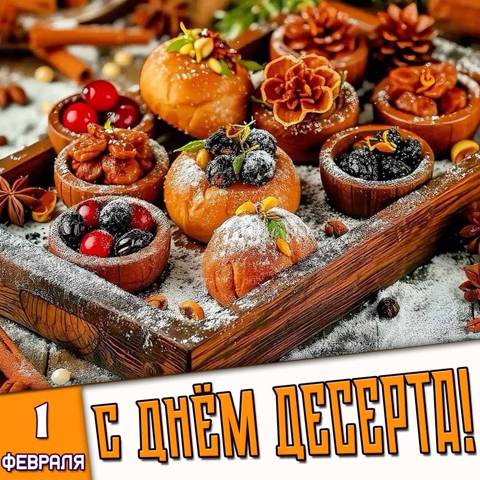 Картинка 1 февраля - с днём десерта!