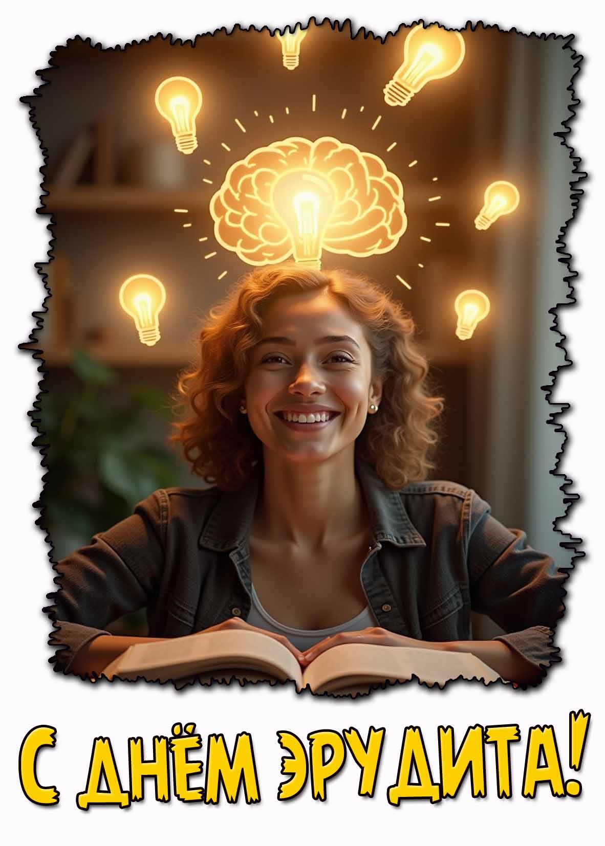 С днём эрудита! - картинка для девушки