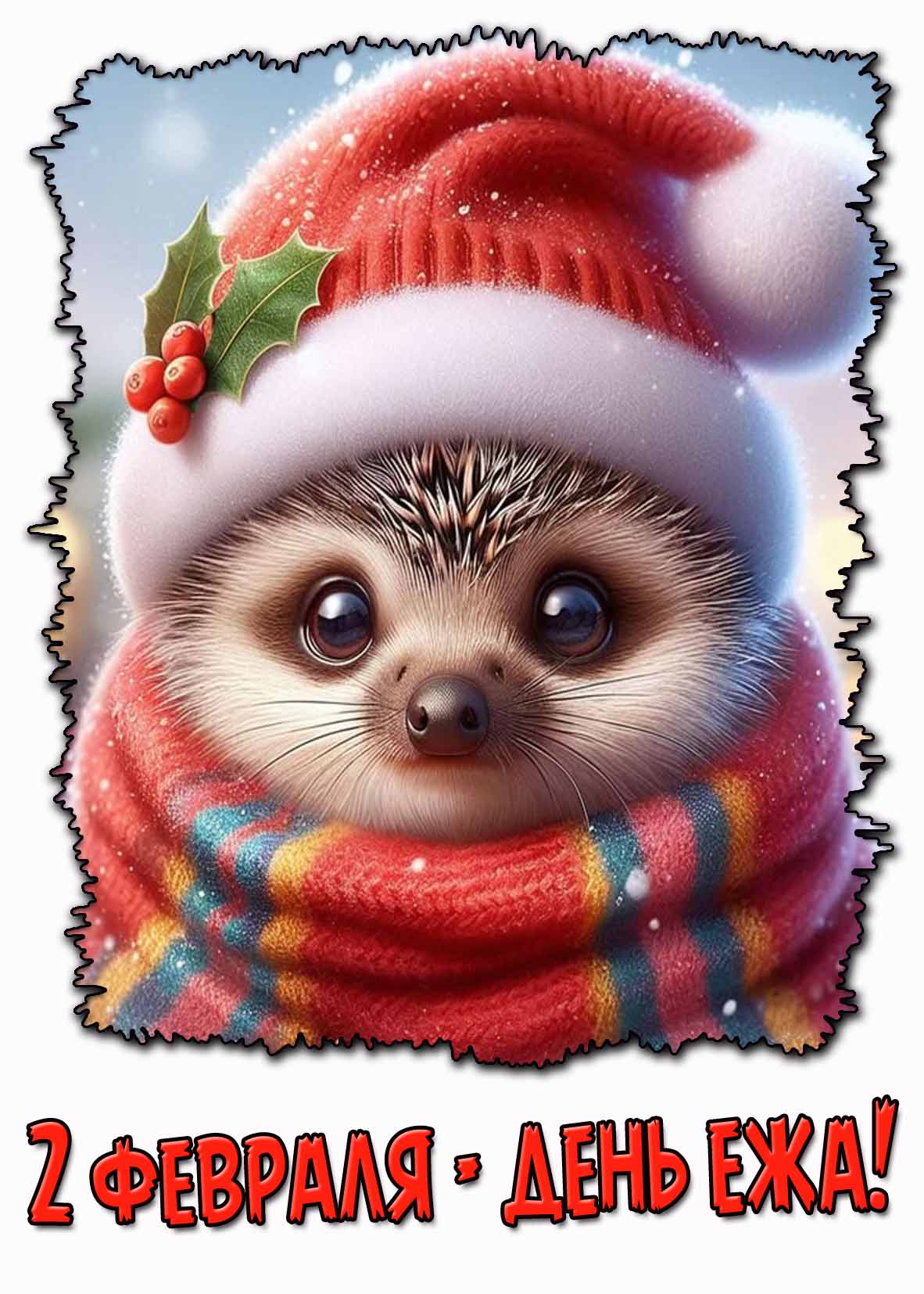 Прикольная картинка "2 февраля - день ежа!"