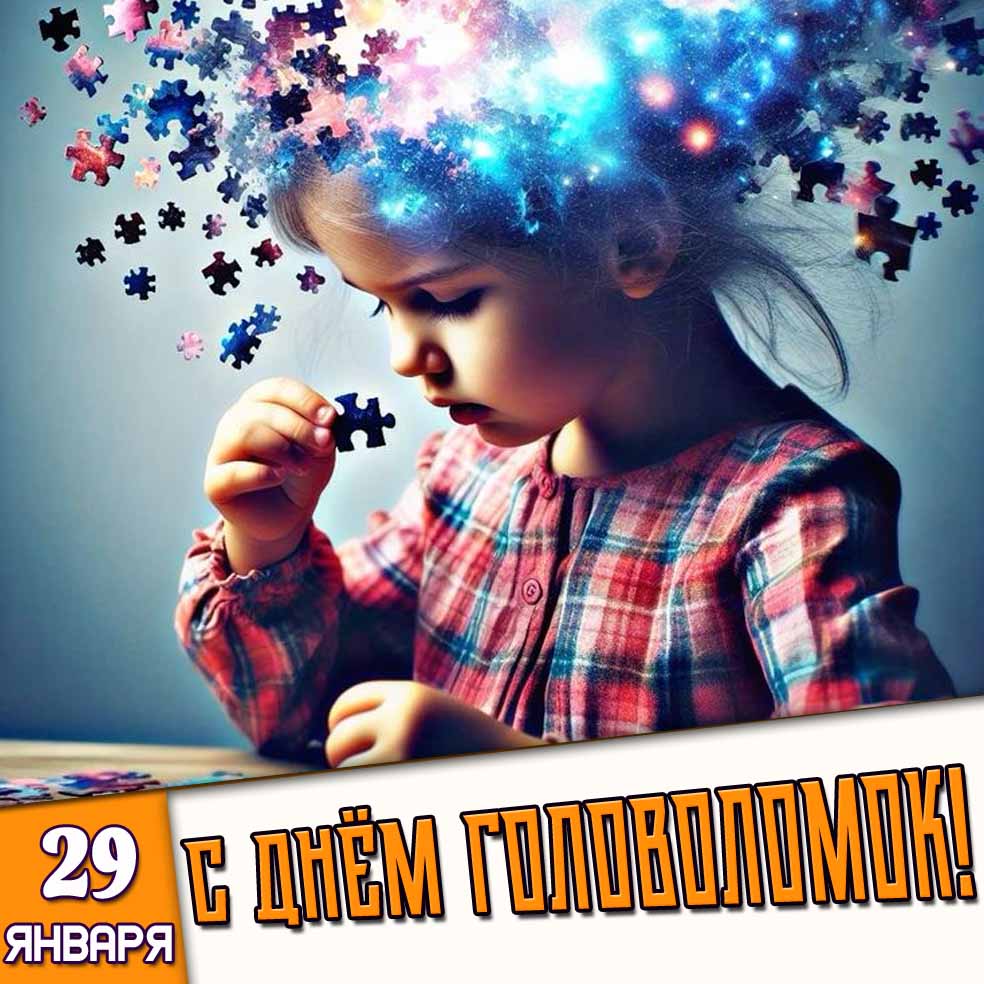Картинка 29 января - с днём головоломок!