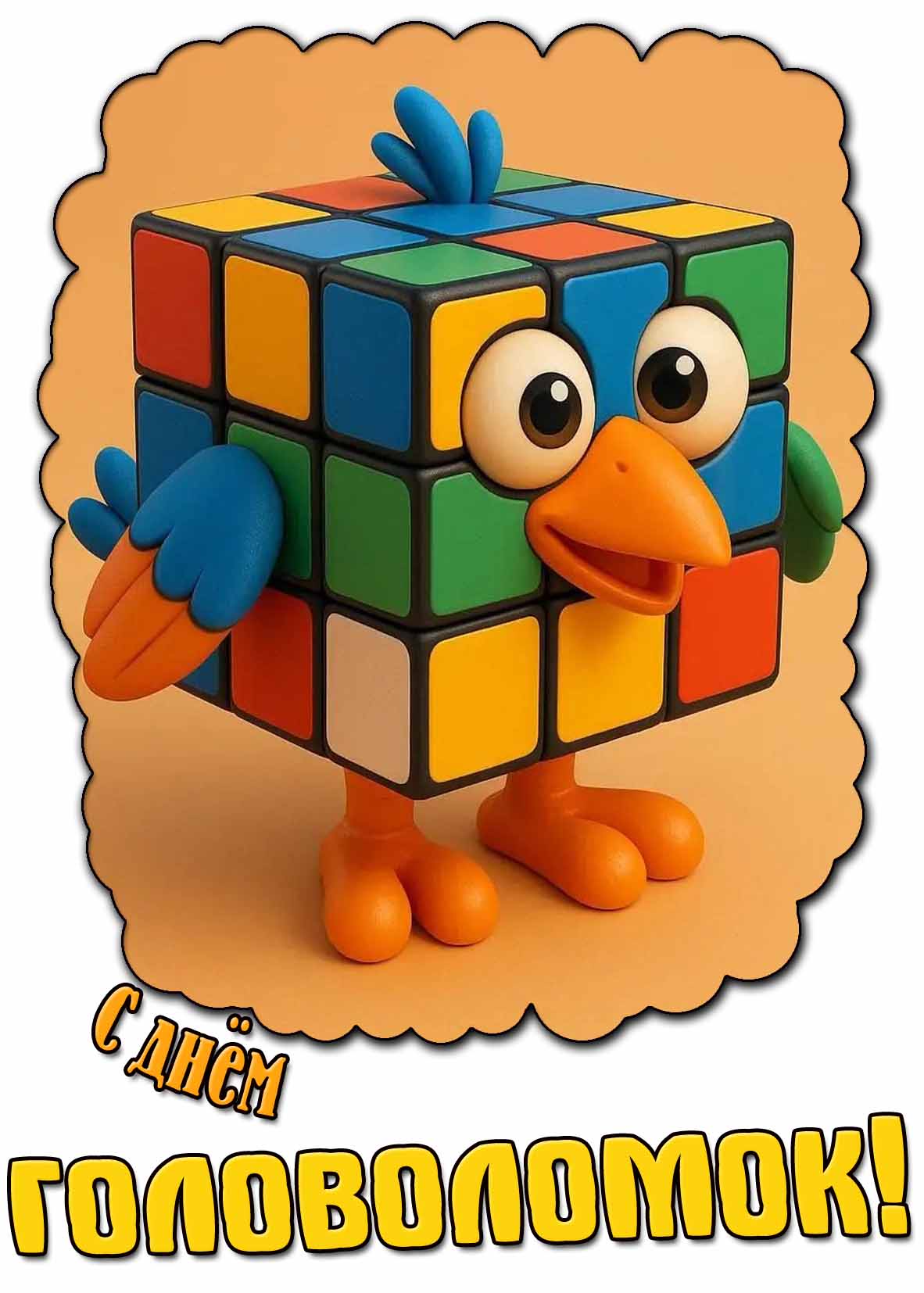 С днём головоломок! - открытка для детей
