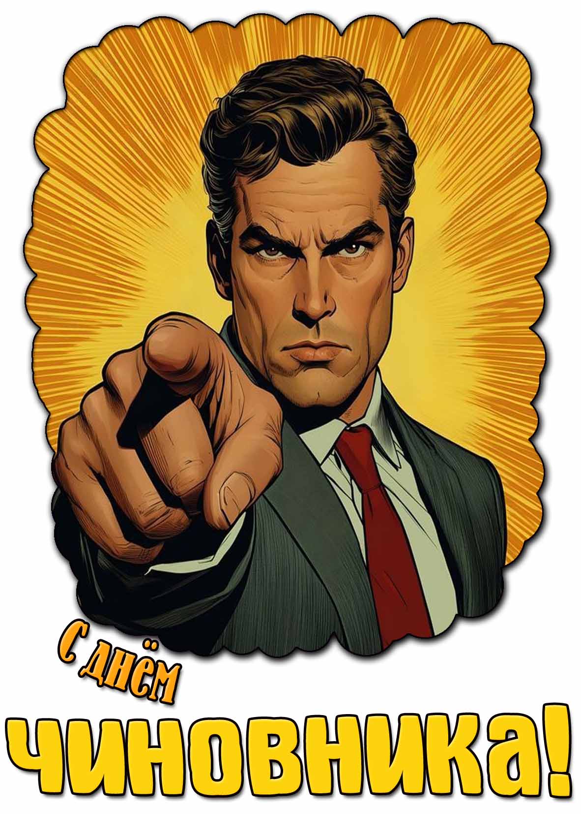 С днём чиновника! - прикольная открытка