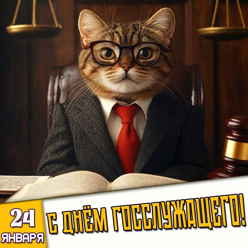 Прикольная картинка 24 января - с днём госслужащего!