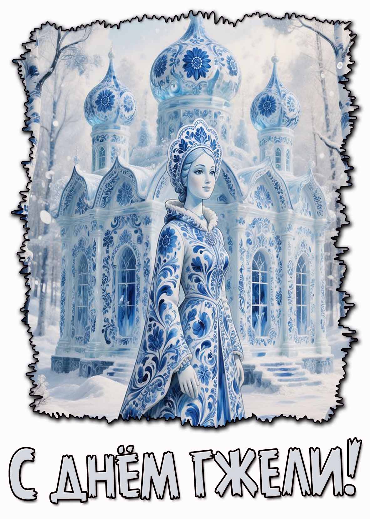 Красивая картинка с днём гжели