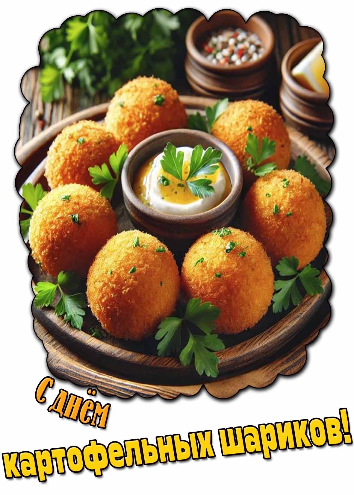 С днём картофельных шариков! - картинка на телефон