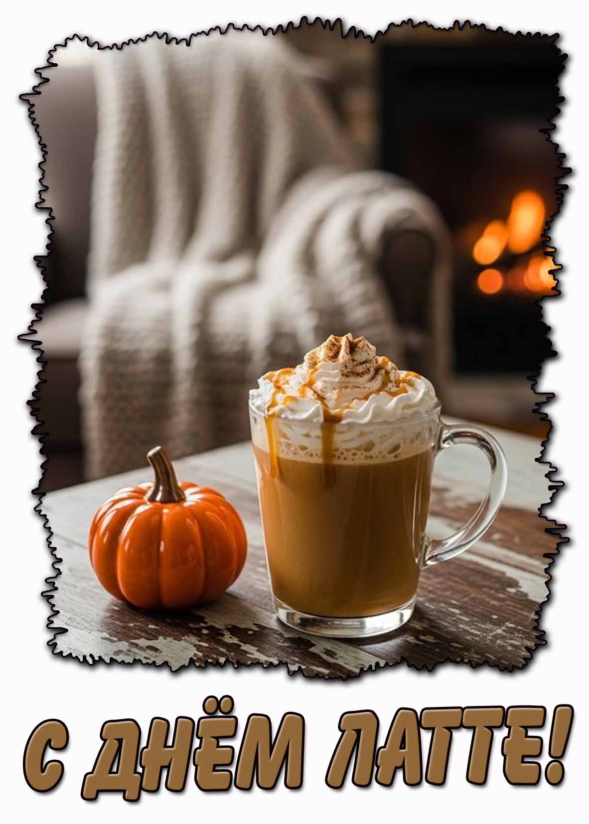 С днём латте! - открытка