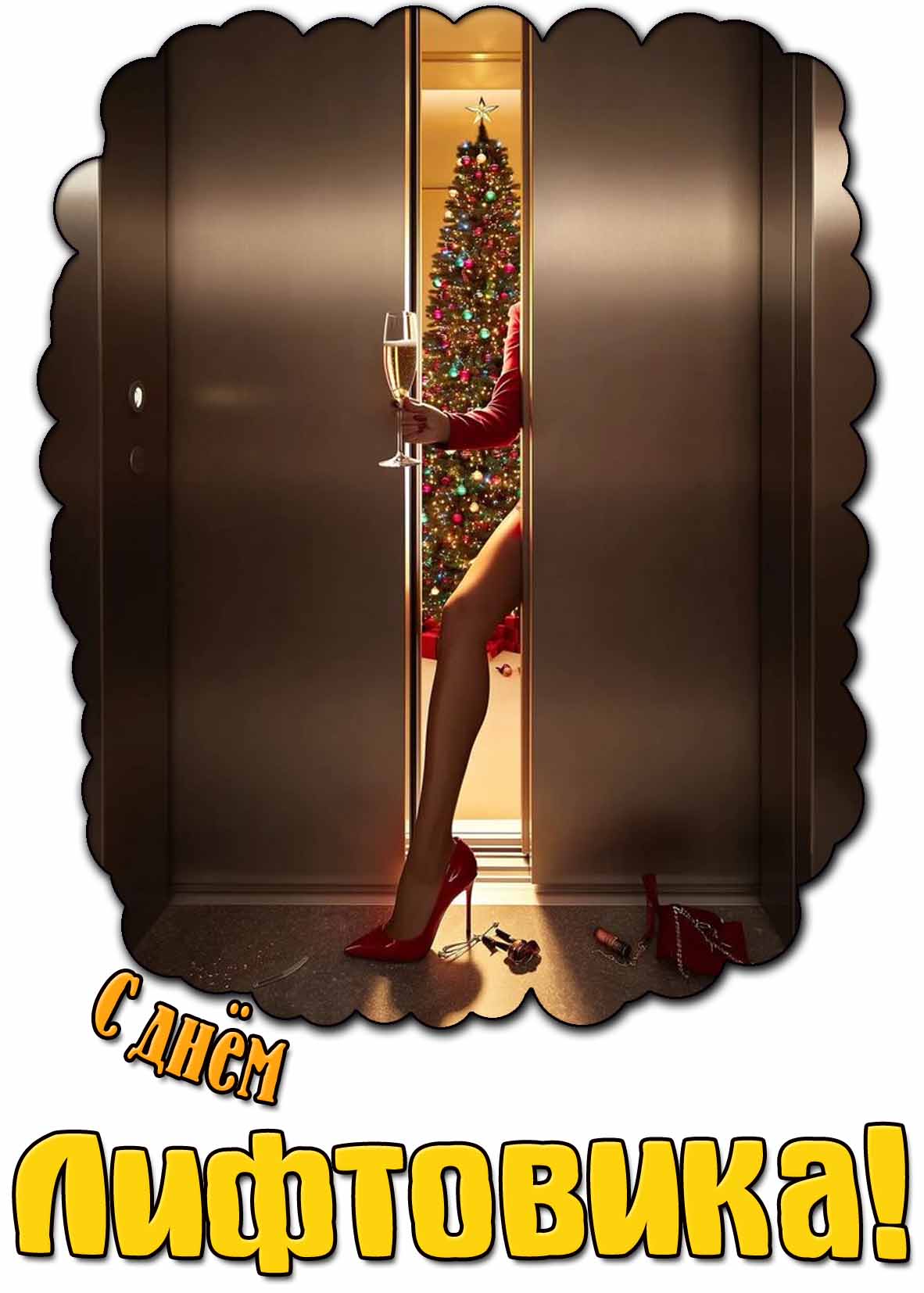 С днём лифтовика! - креативная открытка