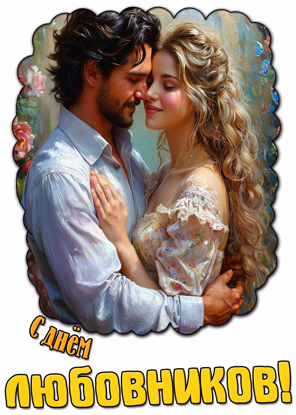 С днём любовников! - красивая открытка
