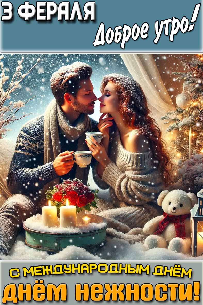 Картинка "3 февраля доброе утро! С Международным днём нежности!"