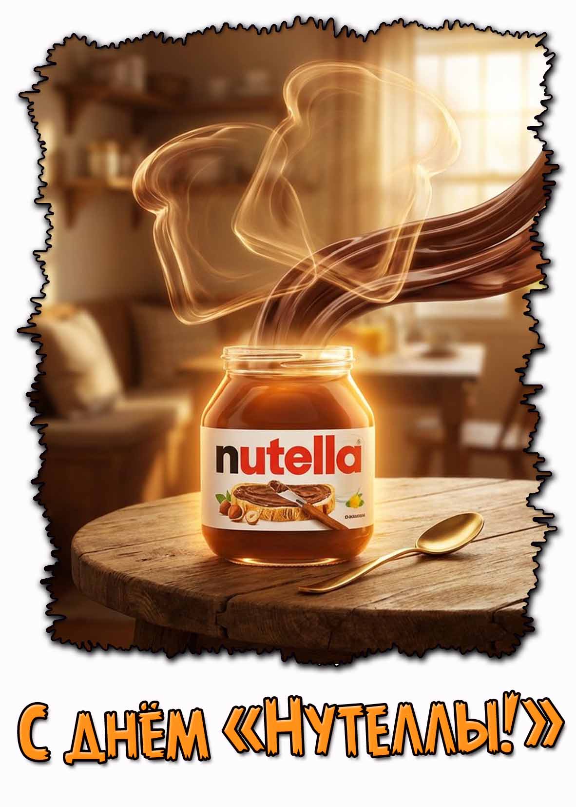 С днём «Нутеллы!» - ароматная открытка