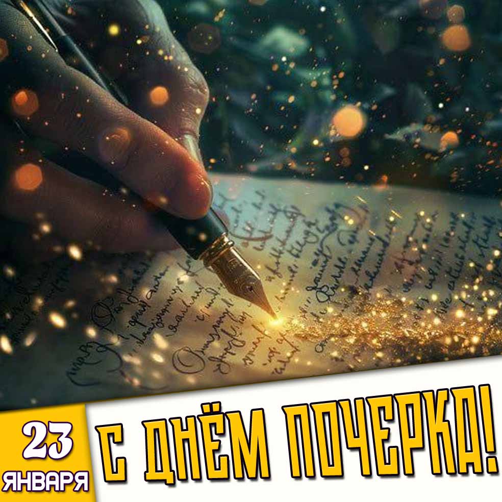 Картинка 23 января - с днём почерка!