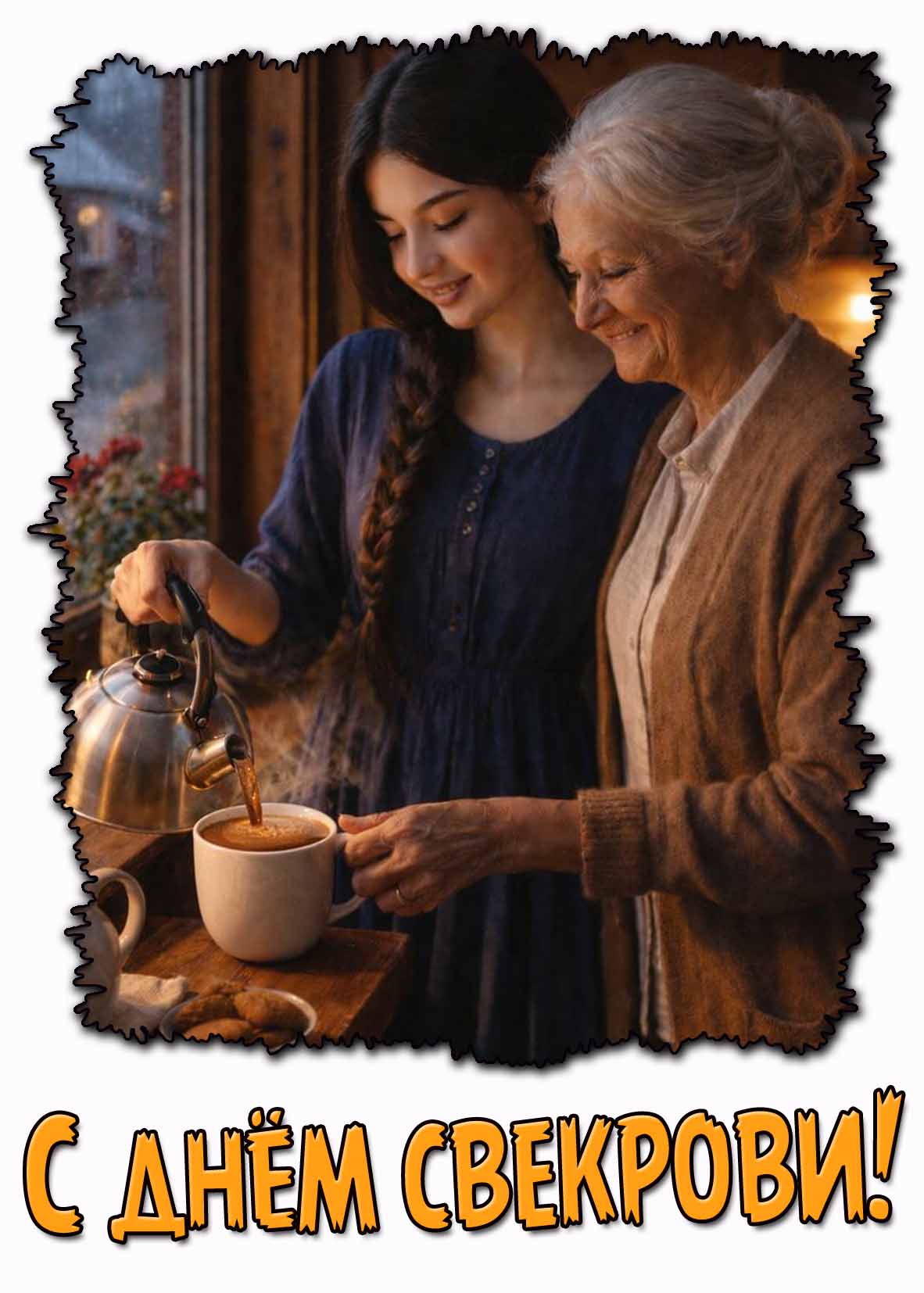 Душевная открытка с днём свекрови